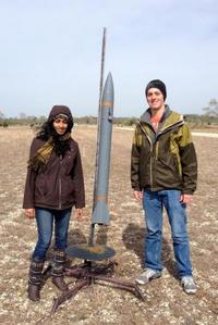 AE students Akshita Kakarlapudi and Kyle Pieper