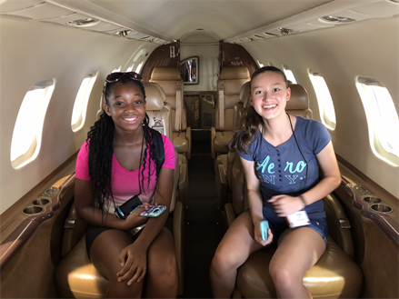 GAMES participants visited Willard Airport and toured a corporate jet.