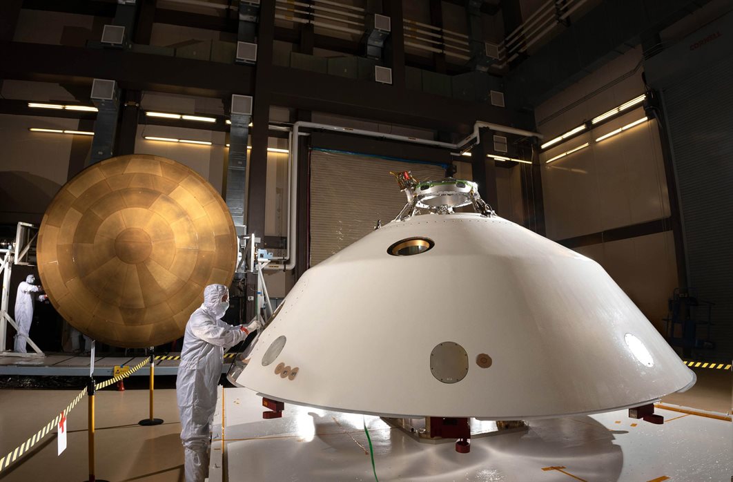 heat shield and back shell for NASA's Mars 2020 mission. Credit: NASA