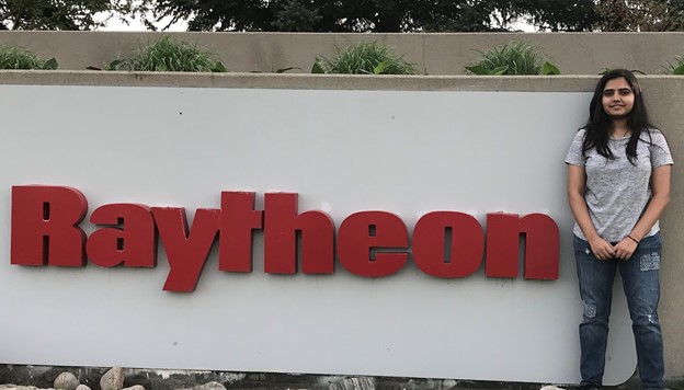 Rupal Nigam while at Raytheon on an internship