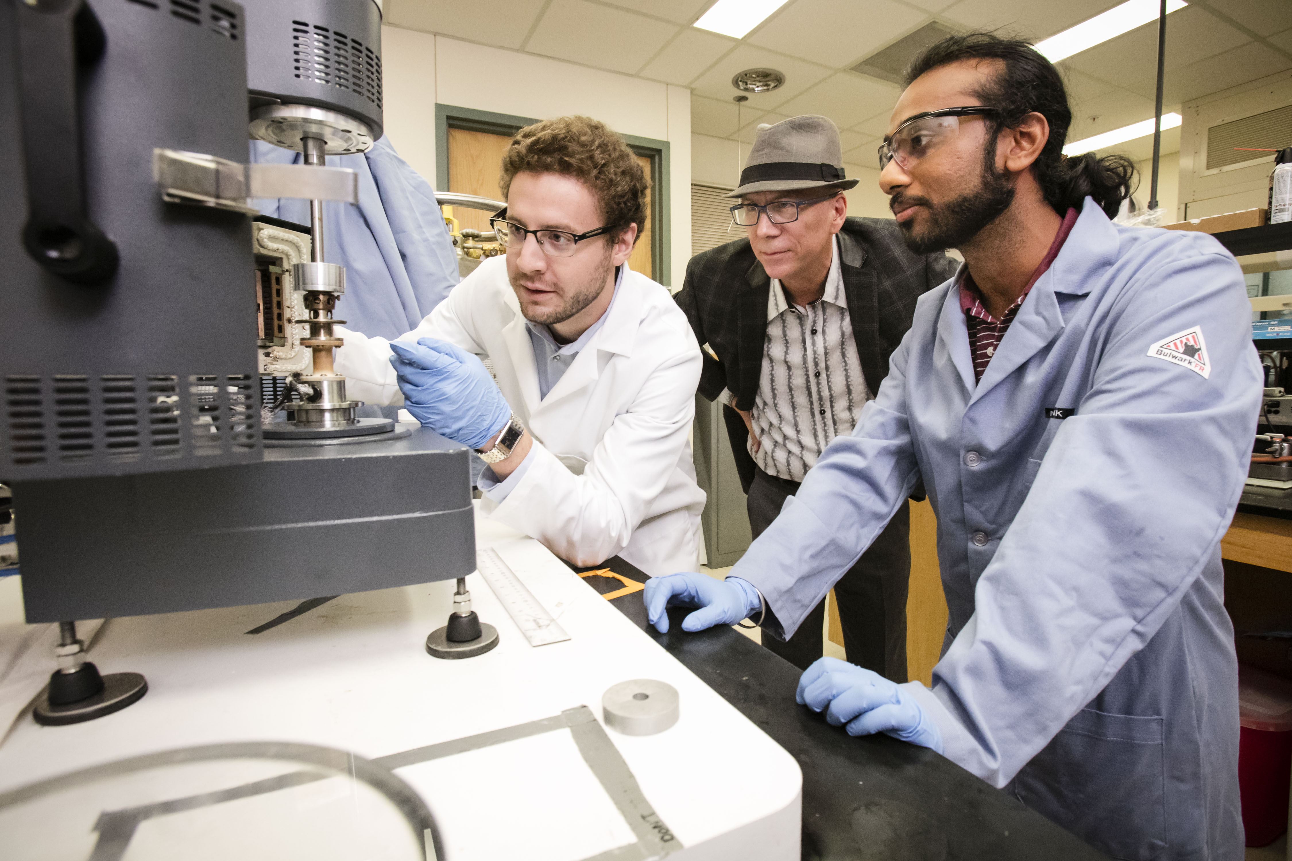 Professor Scott White with students