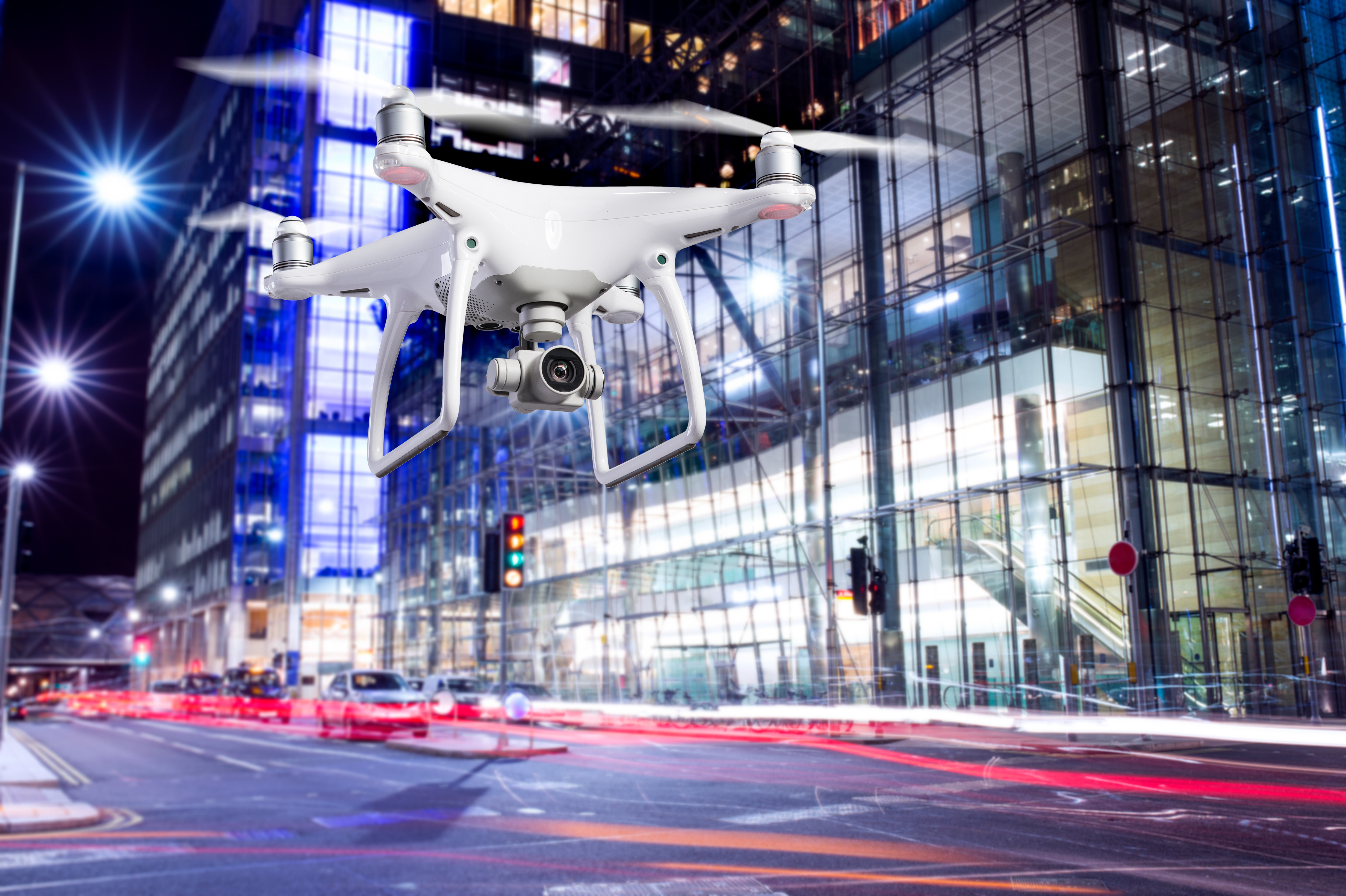 drone on the streets of London