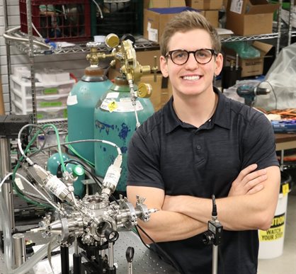 Collin Foster in aerospace lab