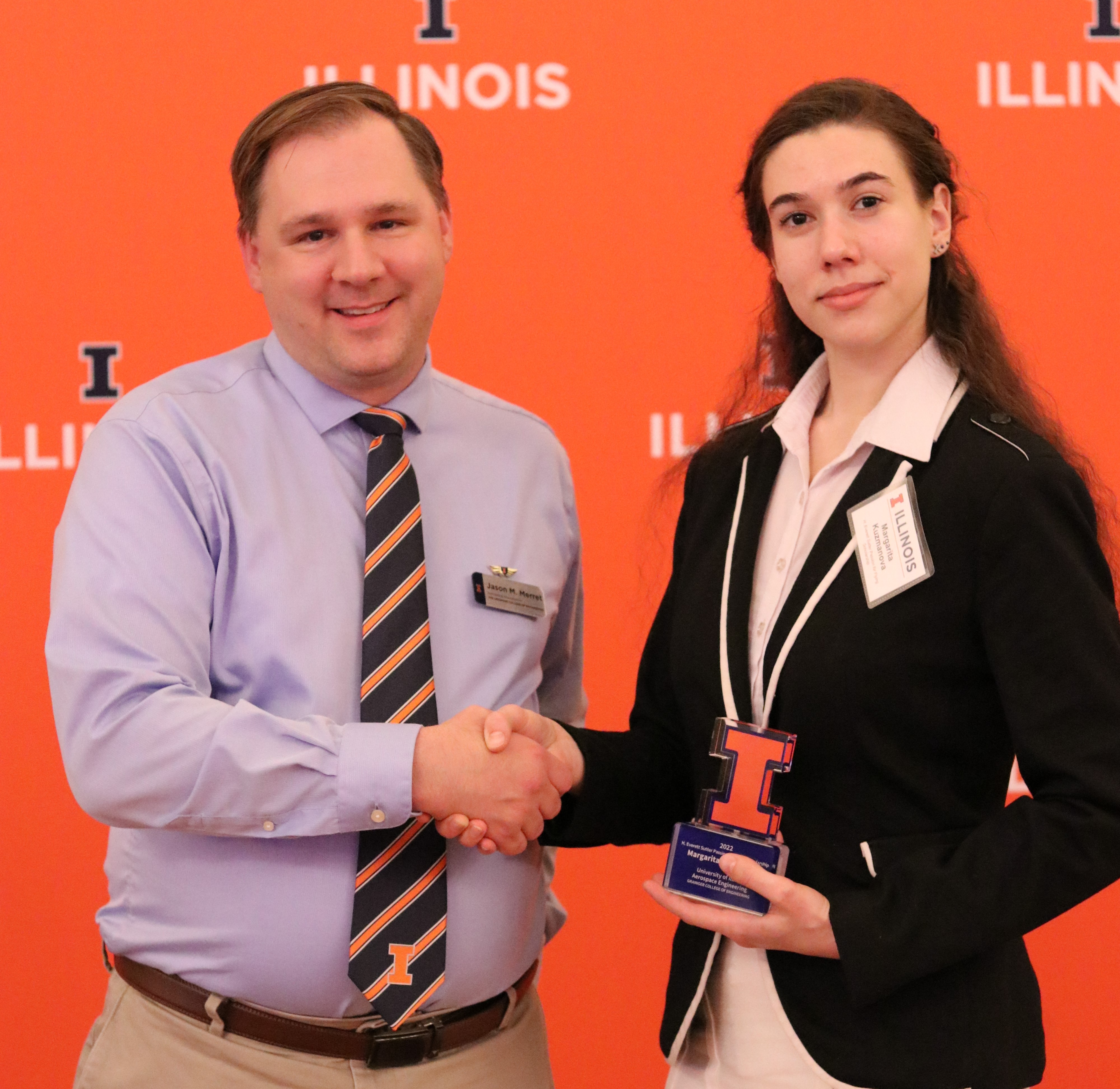 Professor Jason Merret with Margarita Kuzmanova