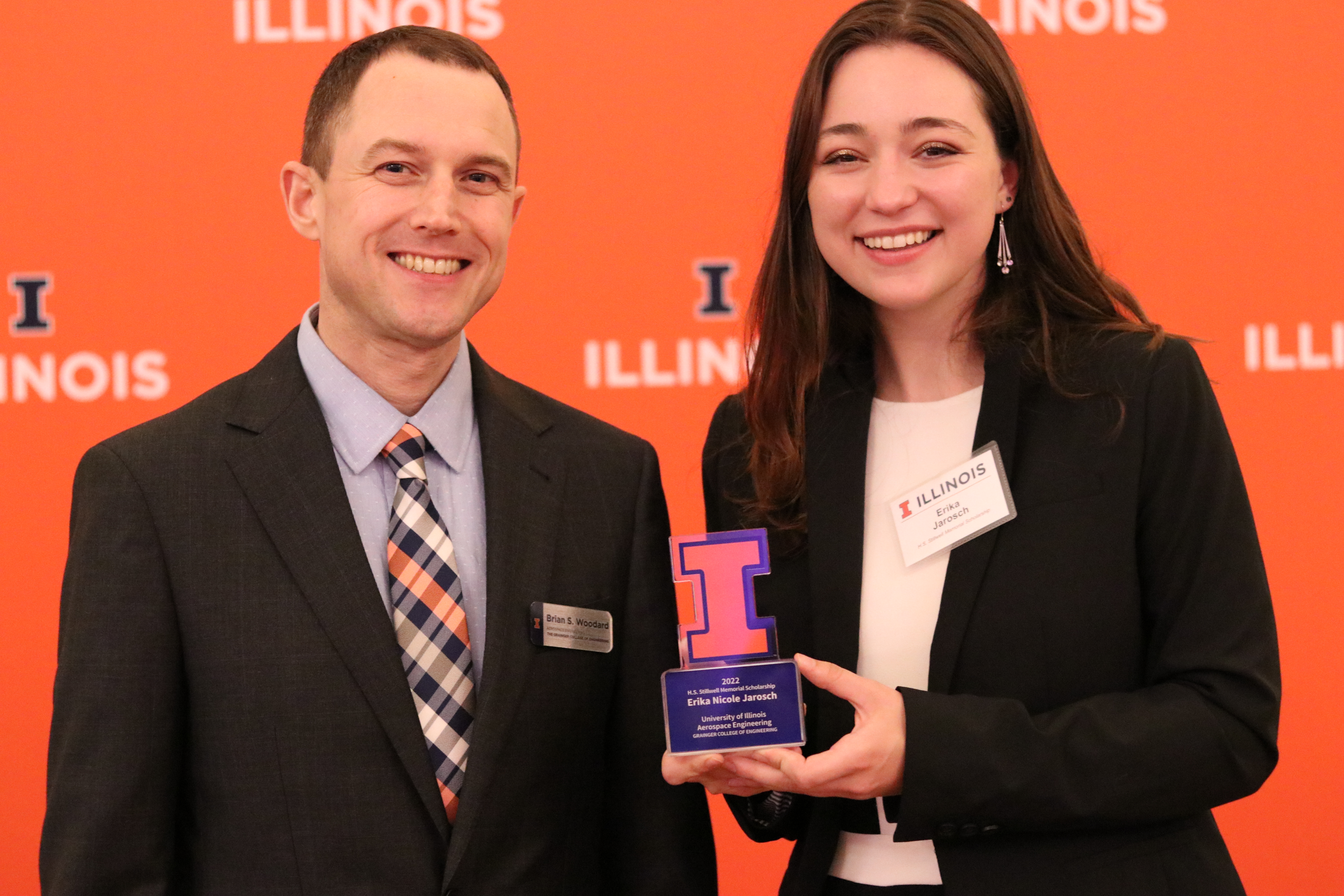 Professor Brian Woodard with Erika Jarosch