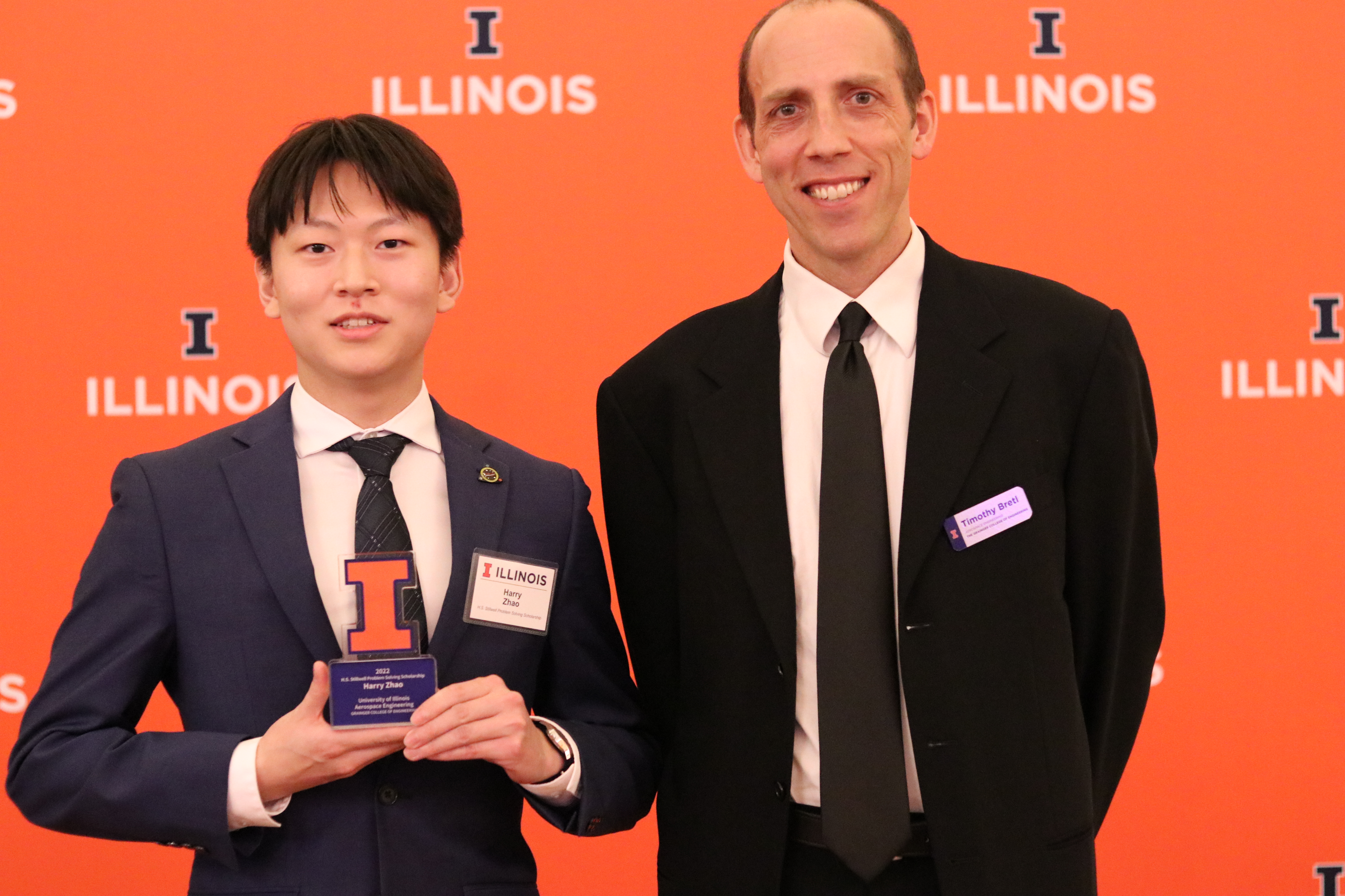 Harry Zhao with Professor Tim Bretl