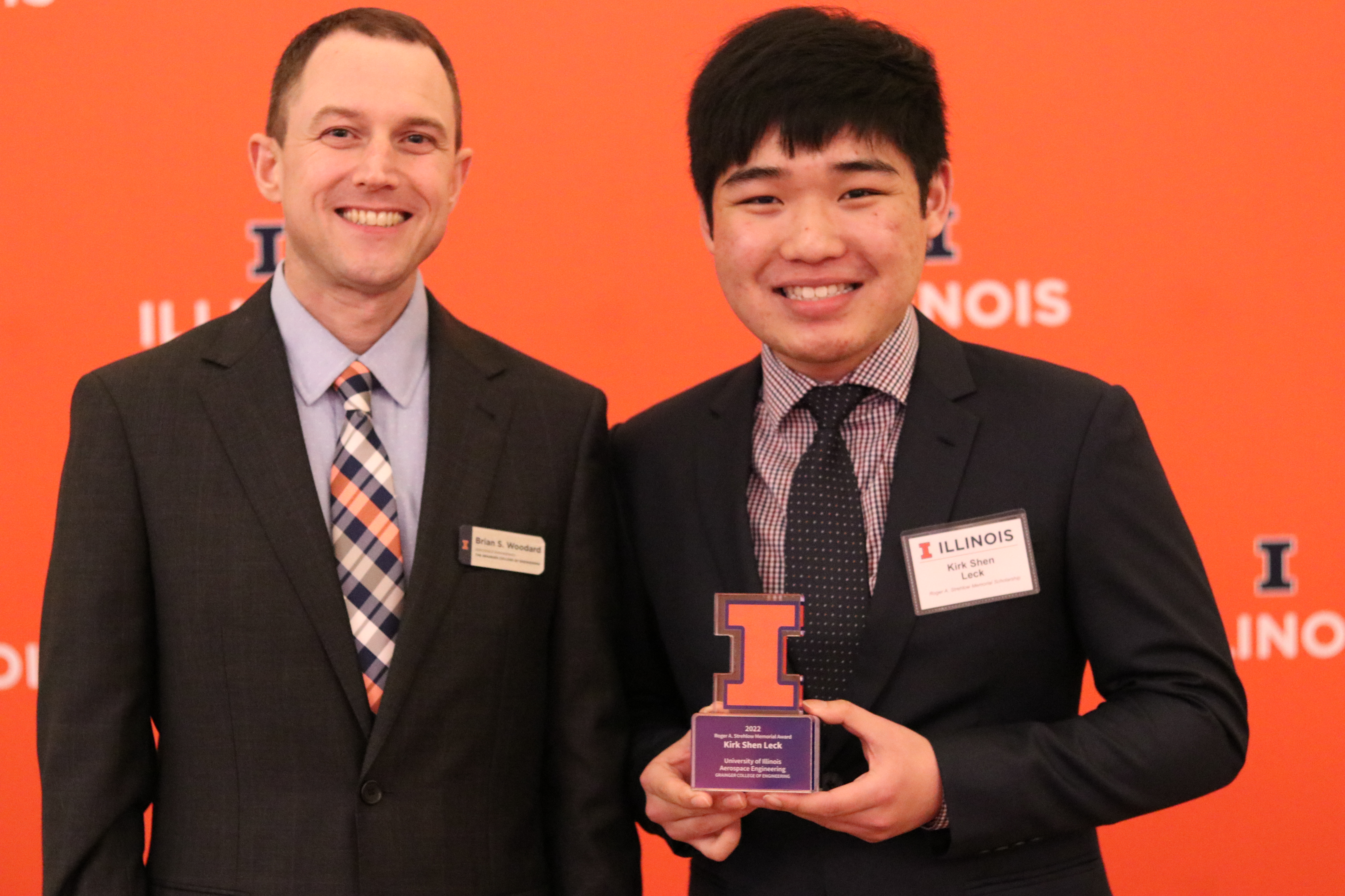 Professor Brian Woodard with Kirk Shen Leck