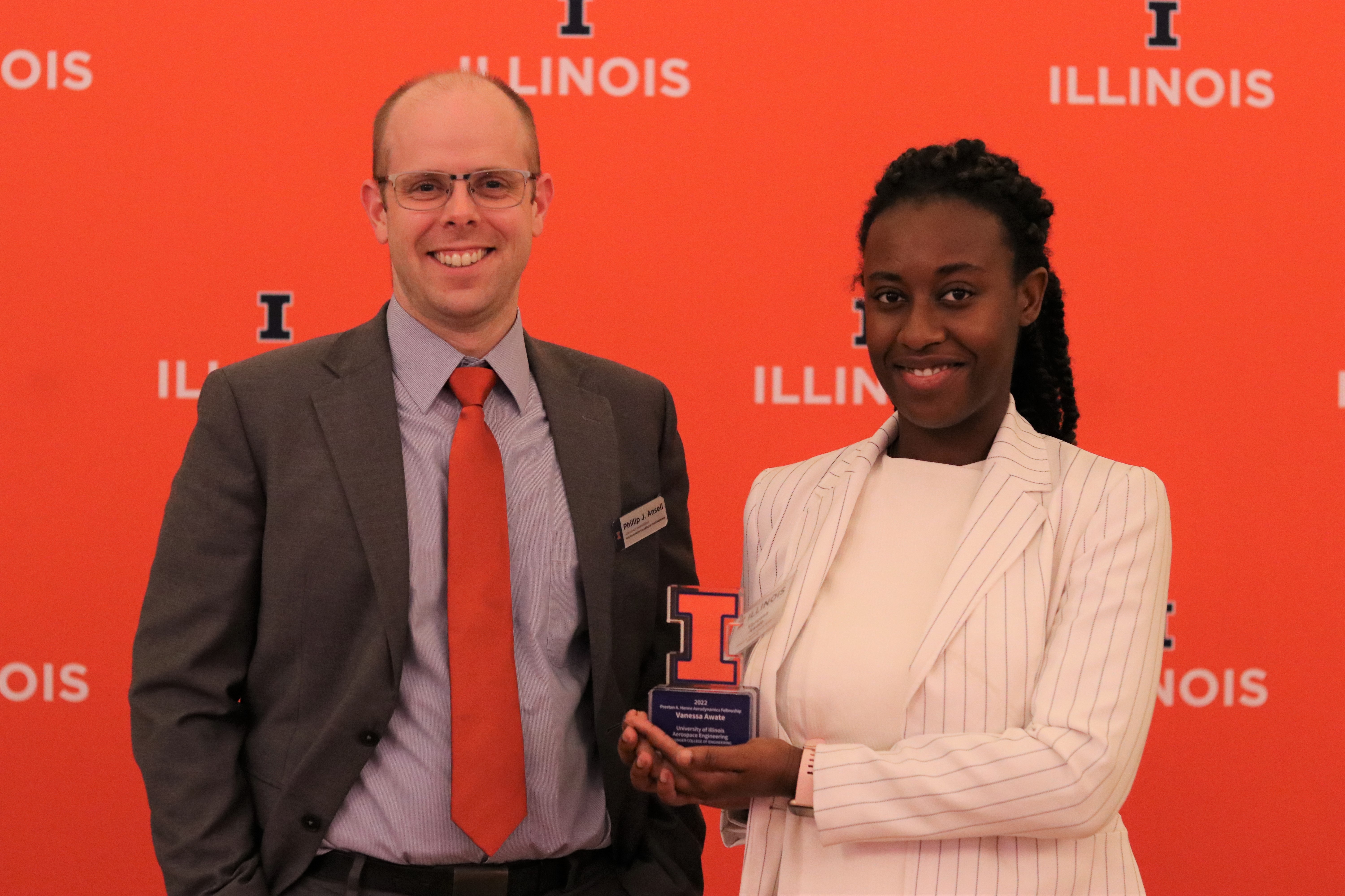 Professor Phillip Ansell with Vanessa G. Awate