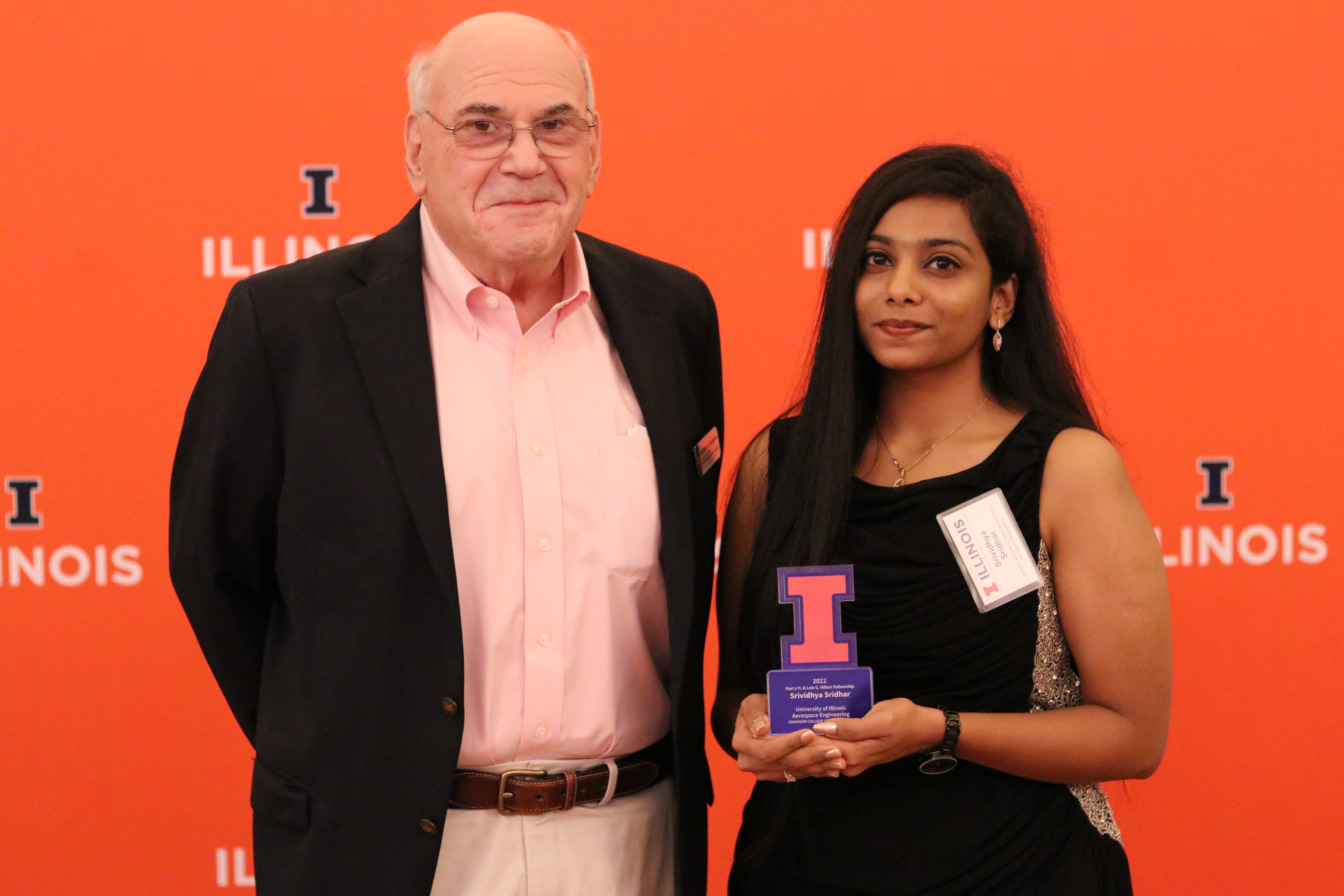 Srividhya Sridhar with Professor Larry Bergman