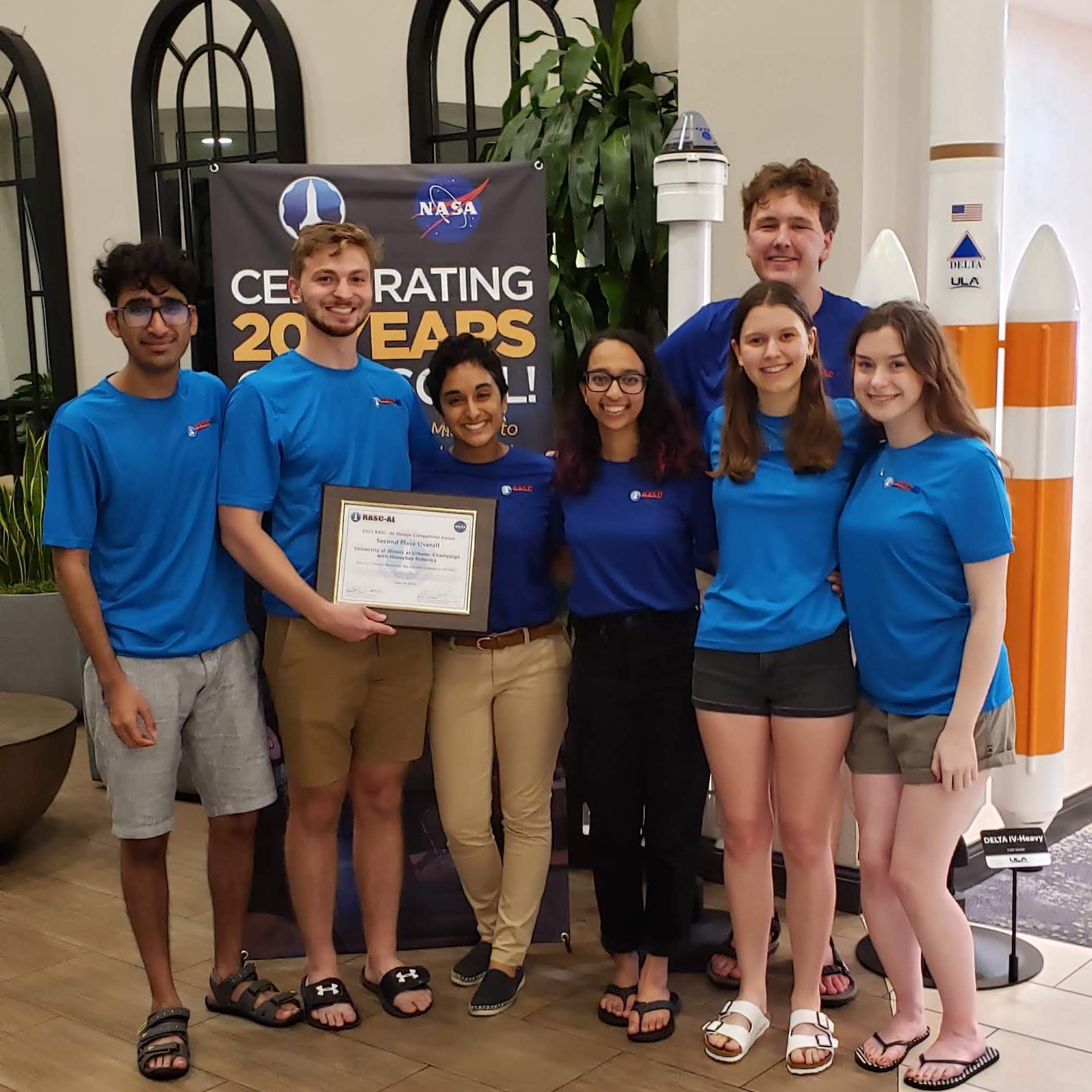 Left to right: Shikhar Kesarwani, Alec Auster, Komol Patel, Riya Shah,  Ana Bojinov, Madeline Odeen, and Galen Sieck, back row.