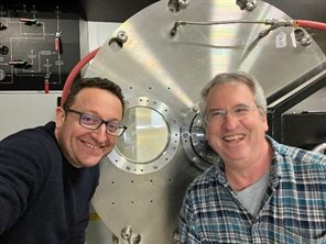 Professors Francesco Panerai and Greg Elliott at Plasmatron X facility