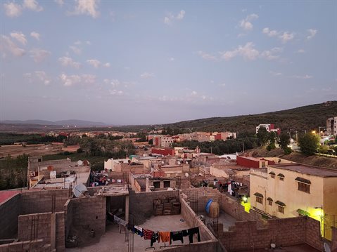 View of the mountainside village where Rajeev works in Morocco