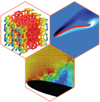 Prior work by Matlack and Goza, also funded by AFOSR, has shown that phononic materials (upper left) incorporated in airfoils (upper right) can modify flow phenomena (bottom) such as coefficient of lift.