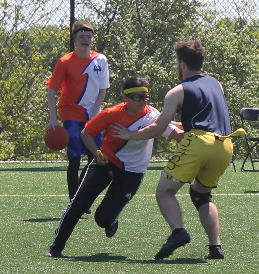 Herena playing at a Quiditch match during her first year as an undergrad at Illinois.