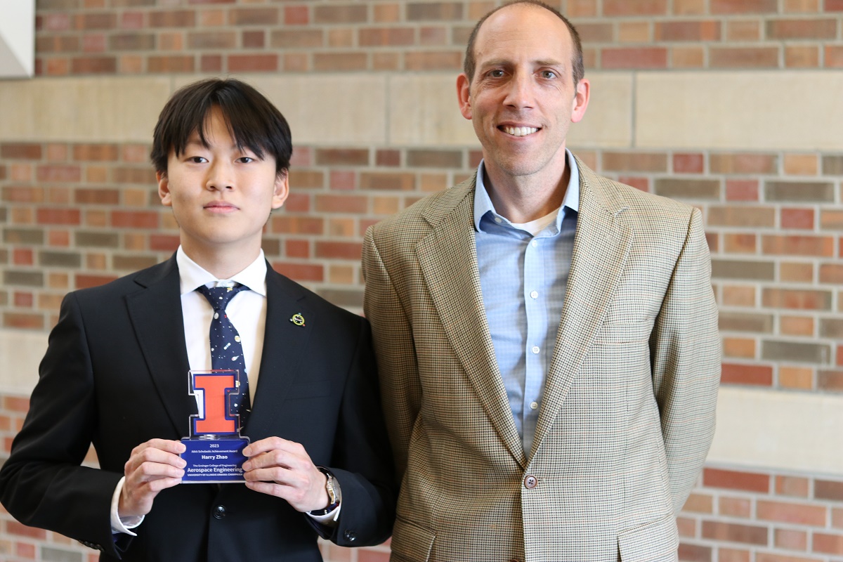 Harry Zhao with Professor Tim Bretl