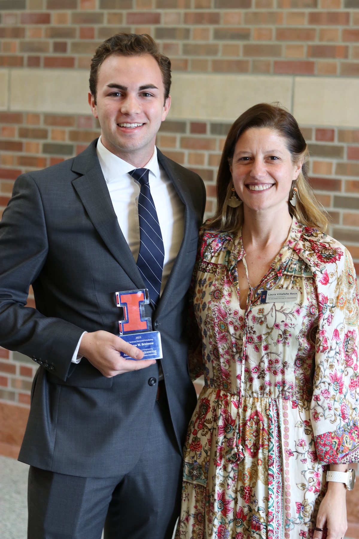 Matthew W. Brotnow with Professor Laura Villafane Roca