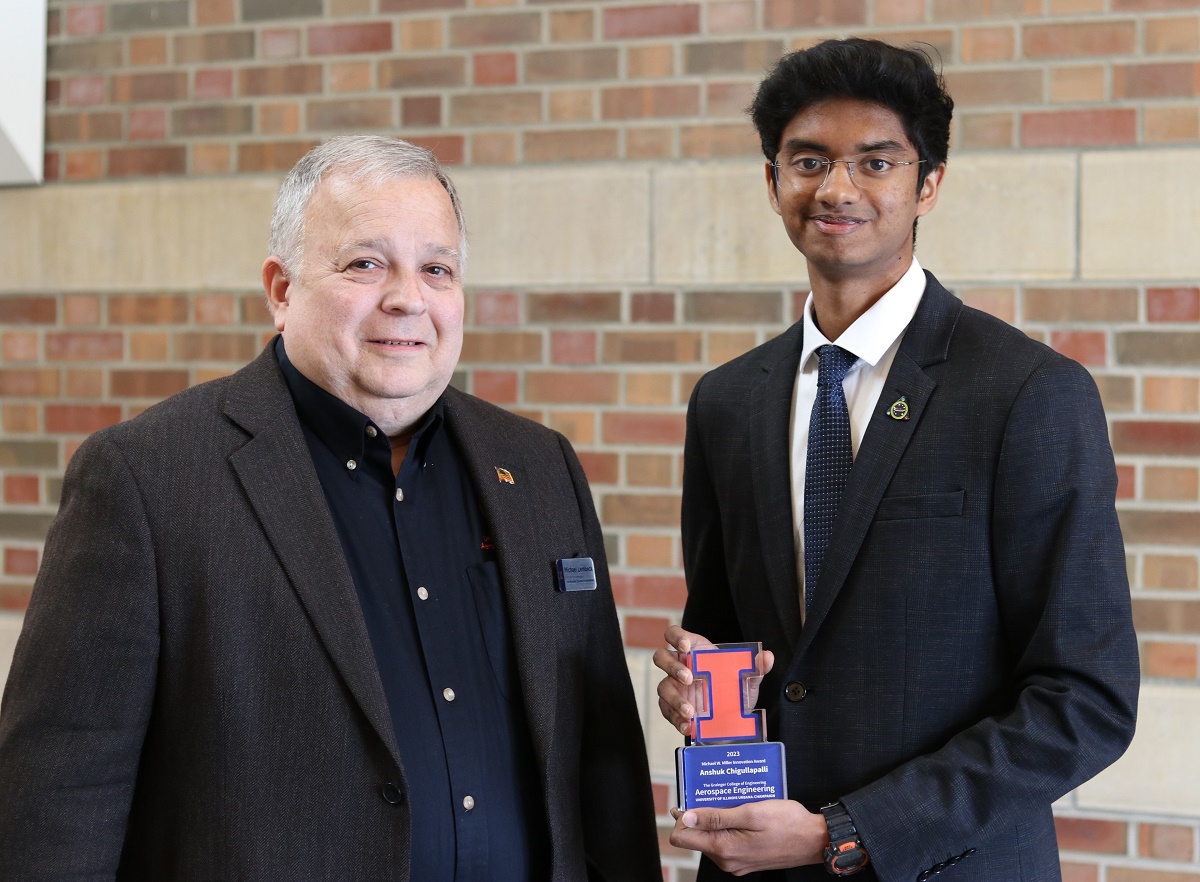 Professor Michael Lembeck with Anshuk Chigullapalli