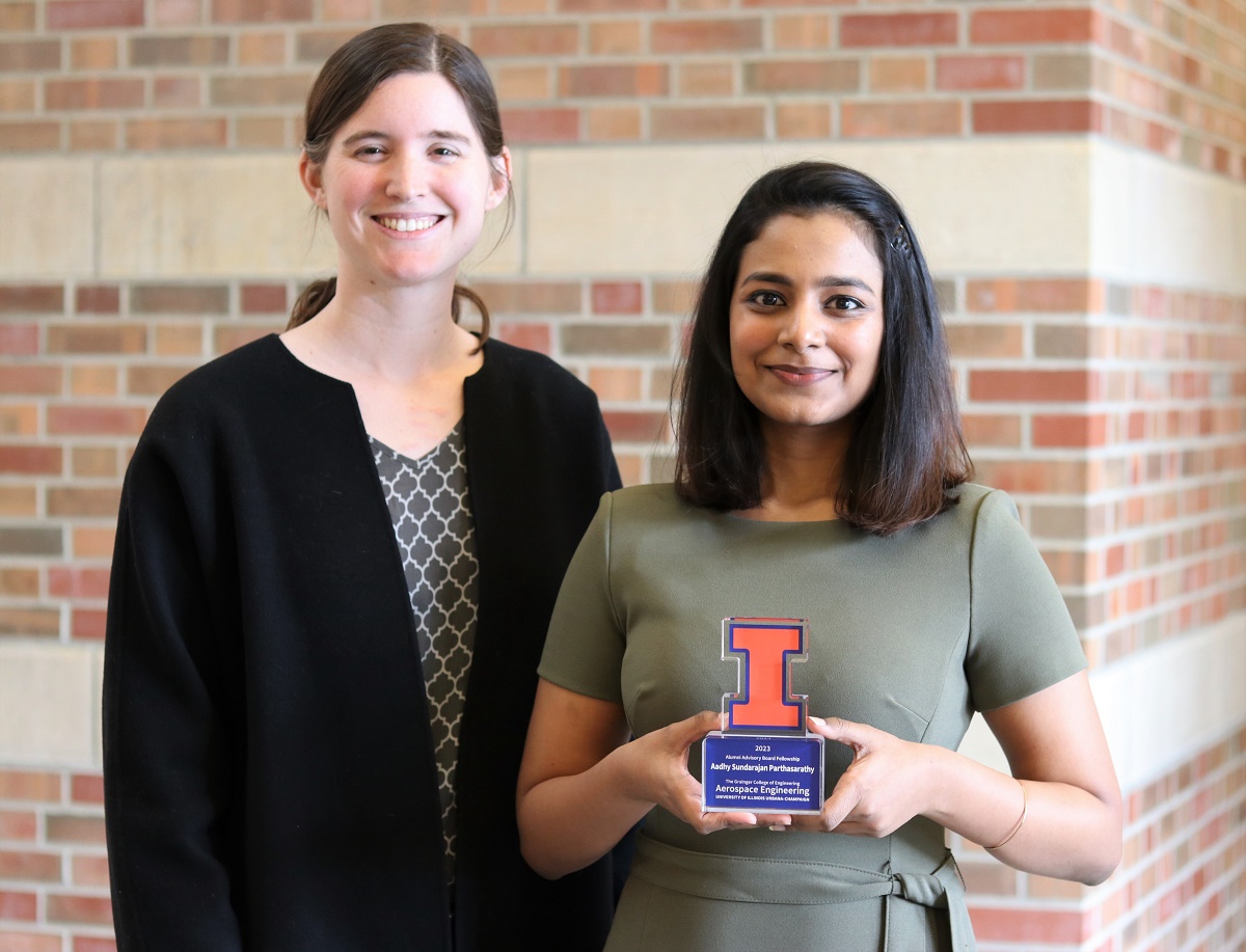 Professor Theresa Saxton-Fox with Aadhy Sundarajan Parthasarathy