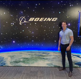 Josh Feldstein on an internship at Boeing.