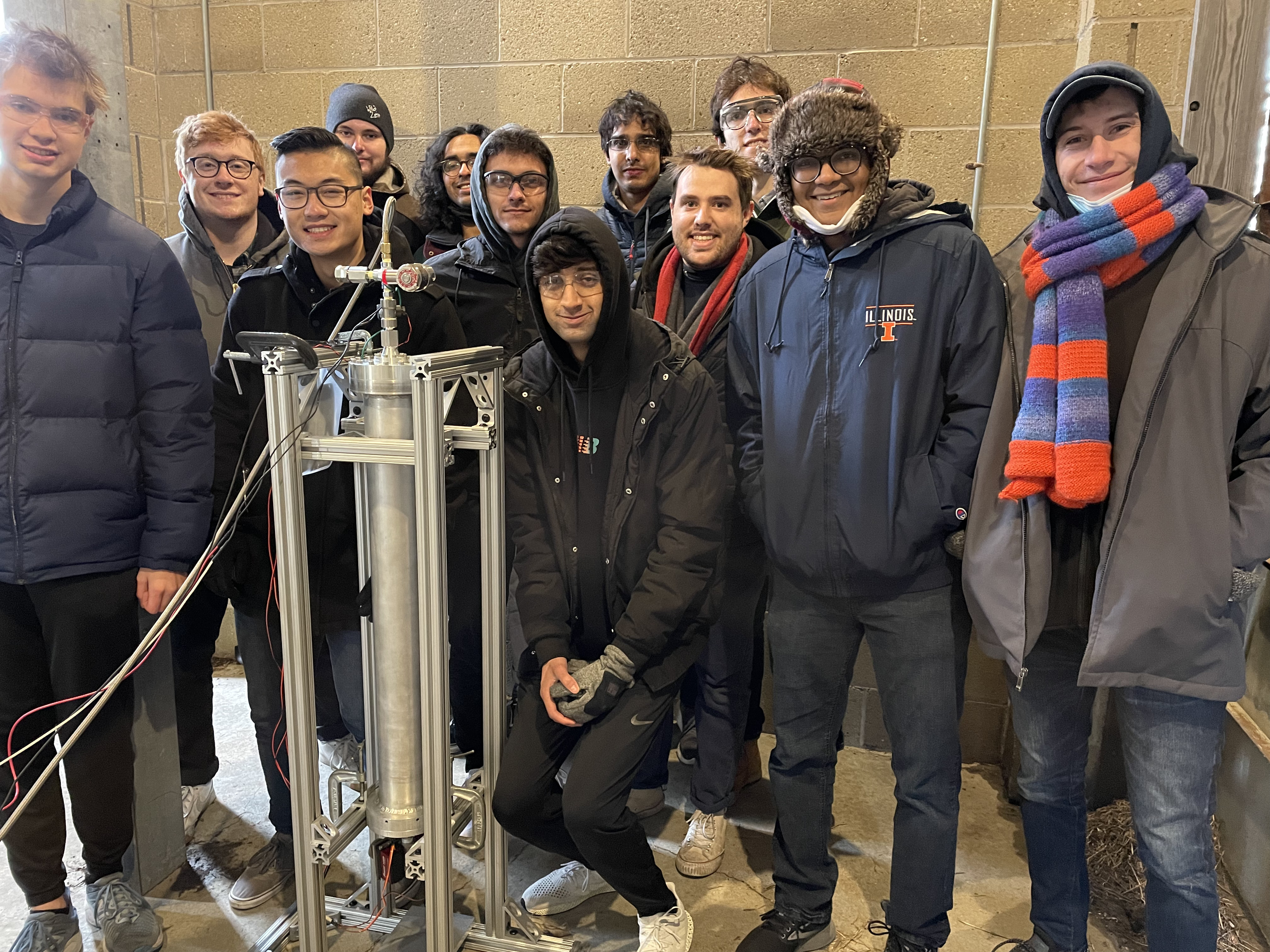 First Hybrid Rocket Team hydrostatic test
