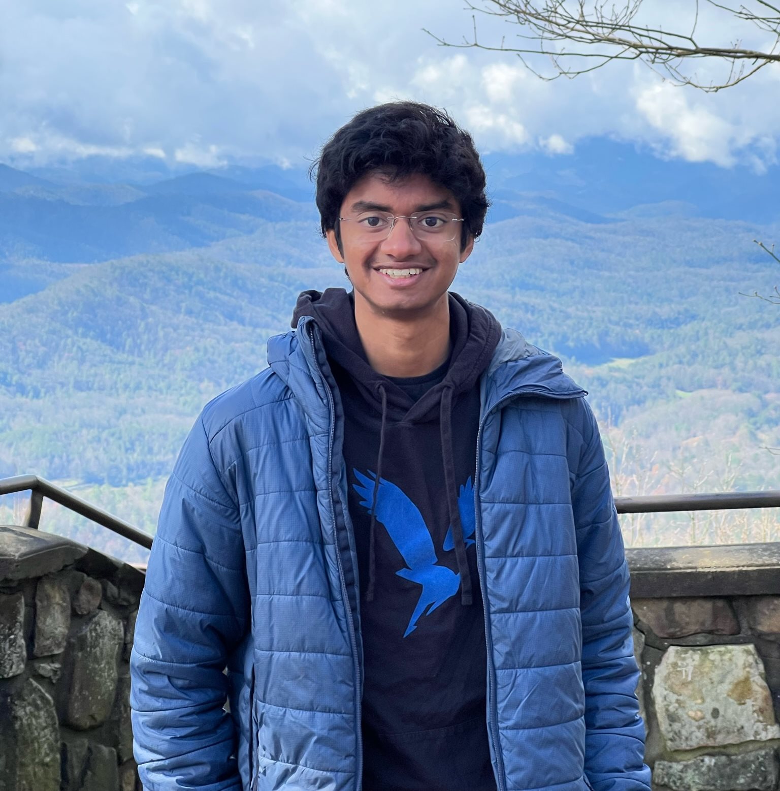 Anshuk Chigullapalli on a trip to the Smoky Mountains