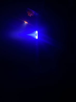 First operation of a Hall effect thruster at UIUC. The test was conducted in the Electric Propulsion Lab using Krypton. Photo credit: Allison Timm.
