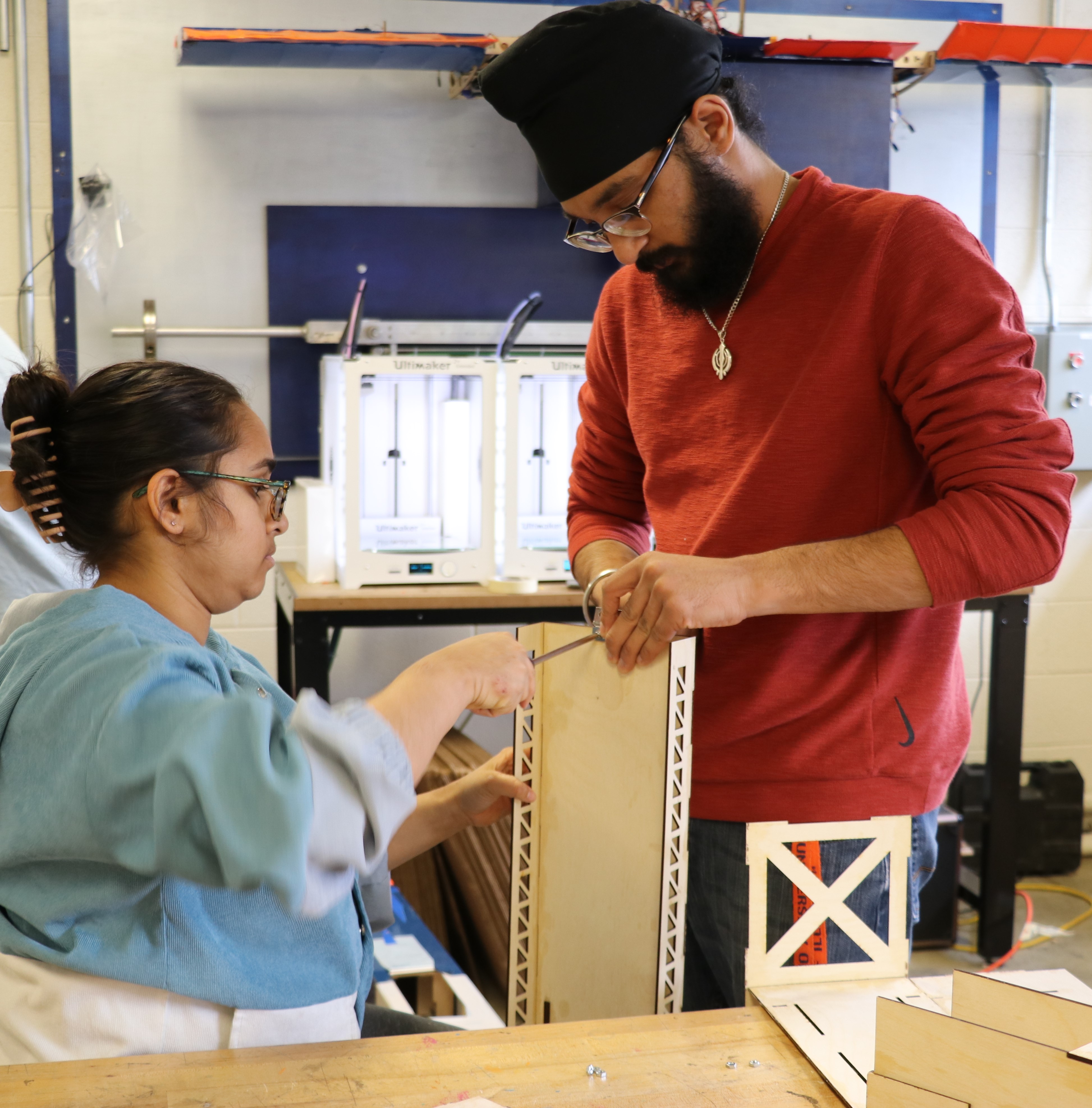 Shirley Shah and Jessy Singh at a build session in 2022.