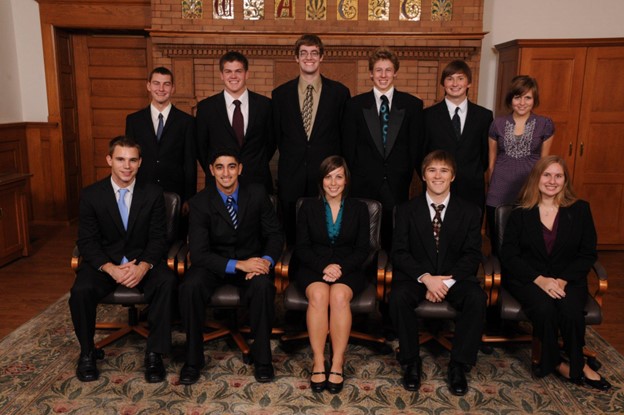 Illinois Space Society 2010-2011 Executive Board, Coralie Adam seated center.