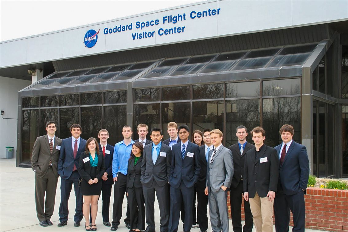 Illinois Space Society at the 2011 American Astronautical Society Goddard Space Science Symposium, Adam third from left.