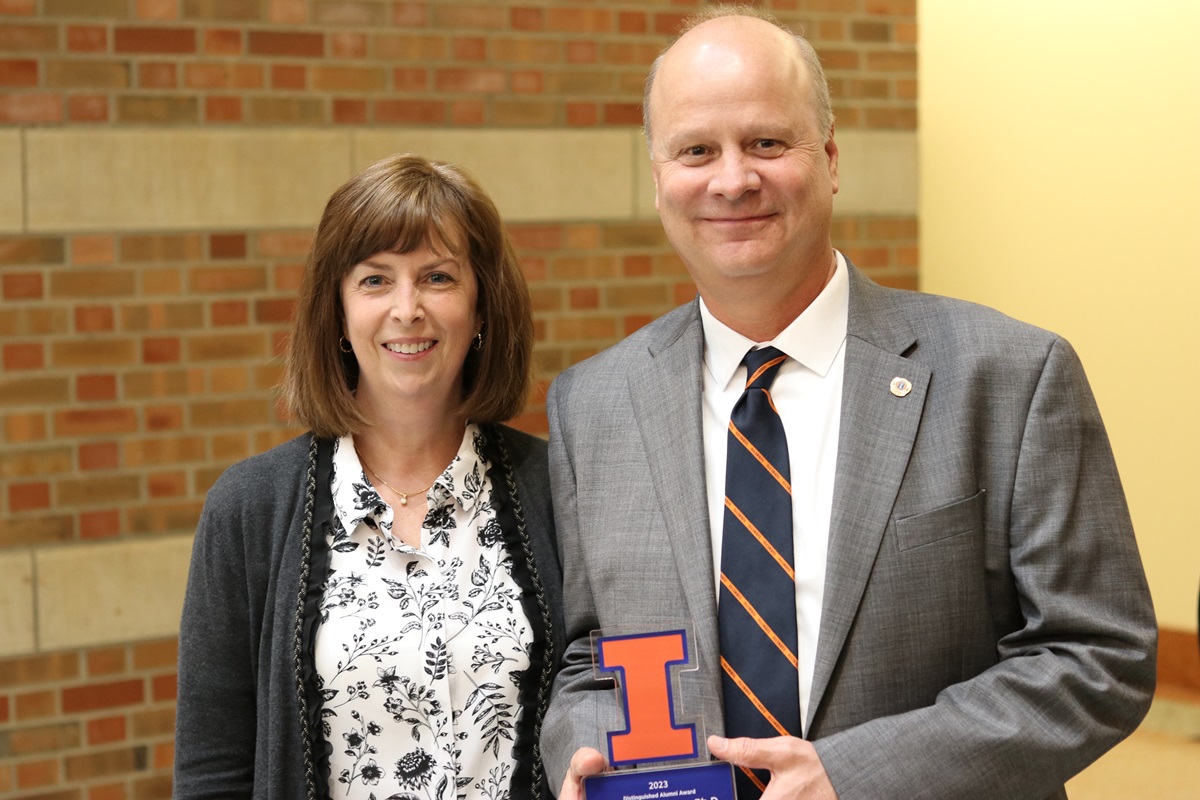 Rick Mange and his wife Amy at last year's award ceremony.