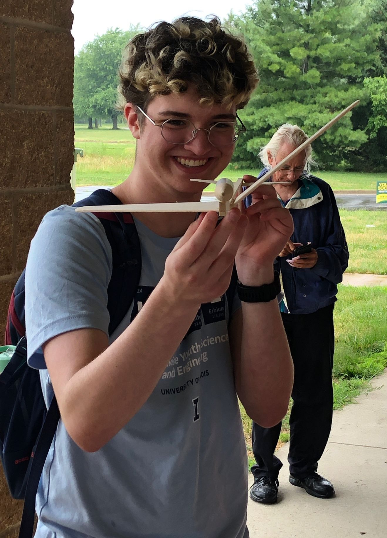 Bathgate at an aerospace summer camp as a high school student