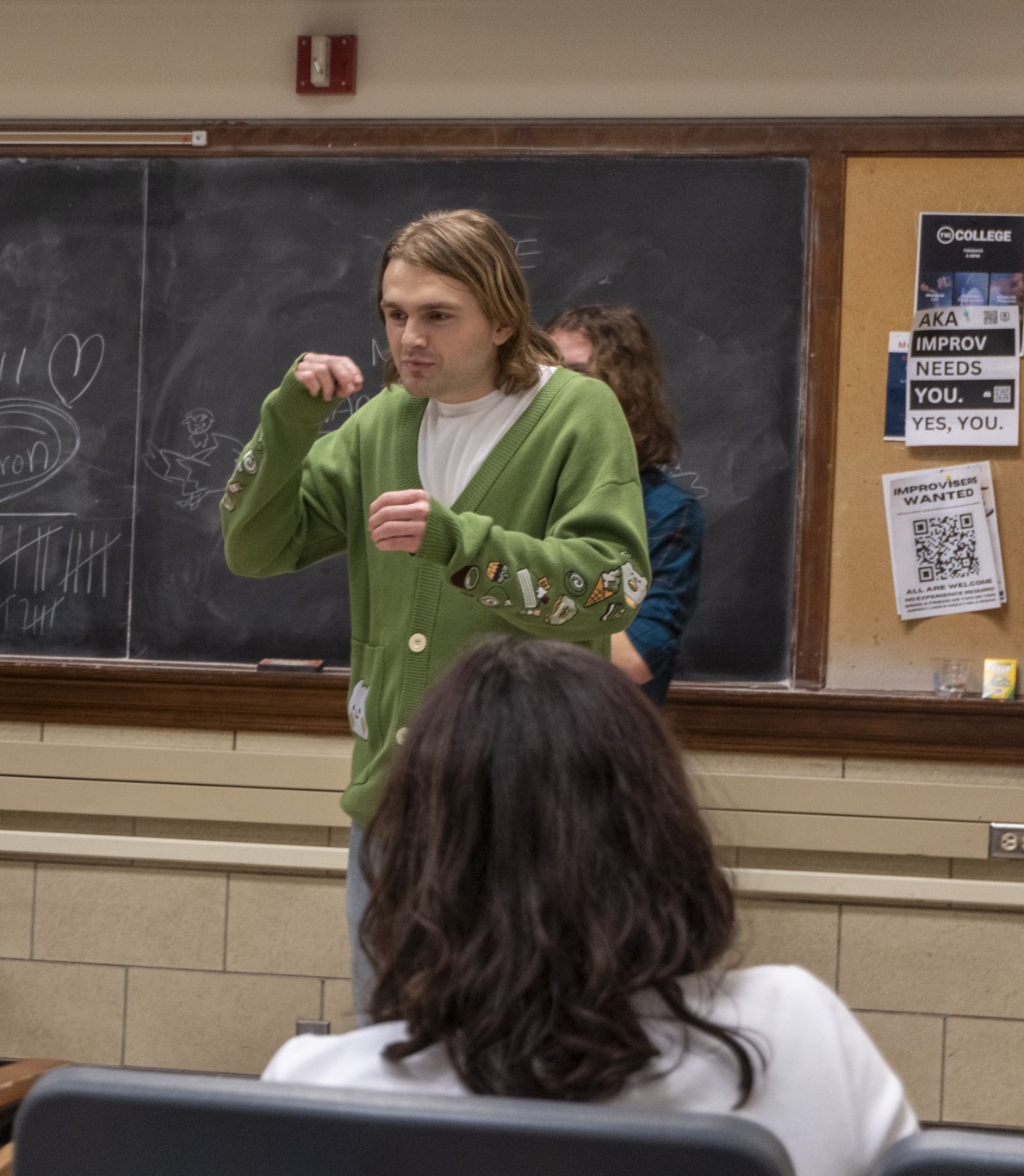 Performing improv with the Phoenix Improv Company, a UIUC improv team