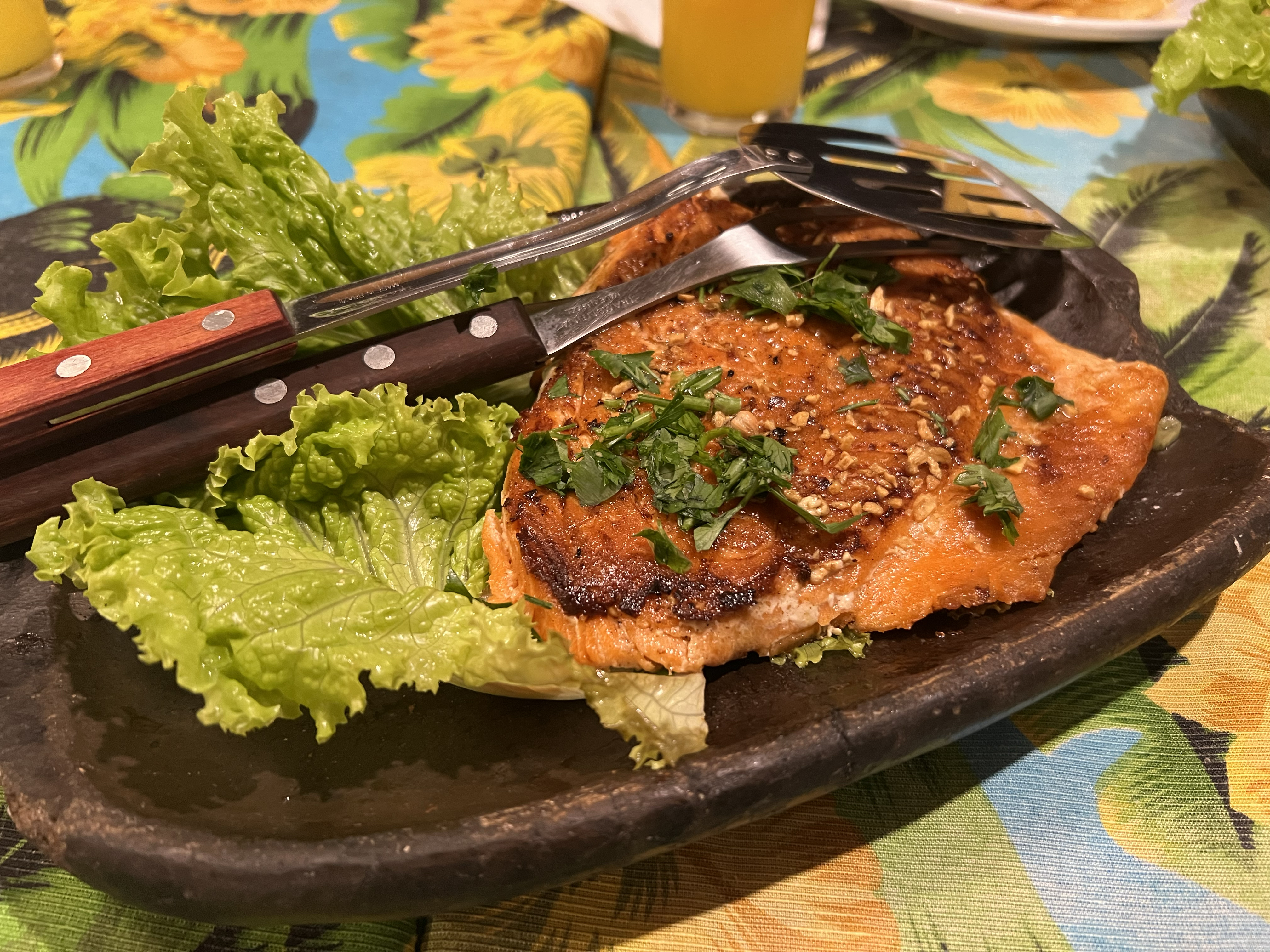 Ubatuba salmon fillet dinner