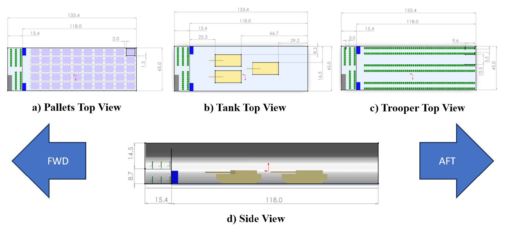 Team Kinglet's illustration showing the three required interior configurations.