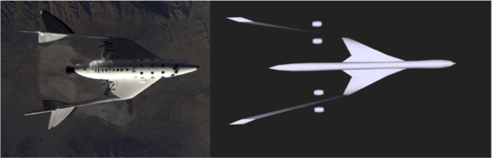 Novel Concept Compared to Virgin Galactic Spaceship